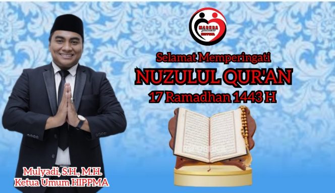 
					Peringatan Nuzulul Quran 1443 H, Ketua Umum HIPPMA : Jika Kamu Berbeda Pendapat Tentang Sesuatu Kembalikanlah Kepada…