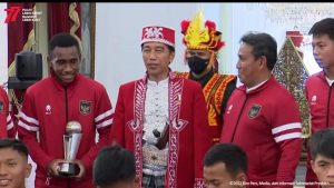 Presiden Jokowi Terima Timnas U-16 di Istana Merdeka, Farel Prayoga “Goyang” HUT ke-77 RI dengan Campur Sari