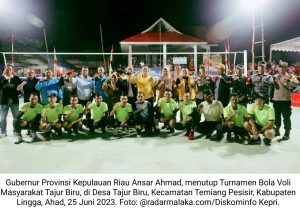 Ansar Ahmad Tutup Turnamen Bola Voli Masyarakat Tajur Biru…