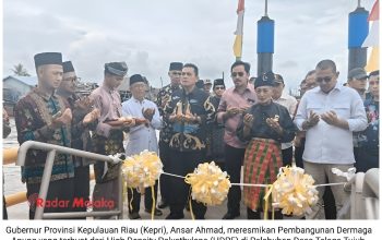 Dermaga Apung HDPE Diresmikan di Pelabuhan Desa Telaga Tujuh oleh Ansar Ahmad