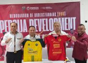 Bupati Malaka Hadir Saksikan MOU Antara Ketua Askab PSSI Malaka Dengan Pimpinan Academy Persija Jakarta